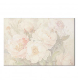 Schilderij - Peonies in the mist