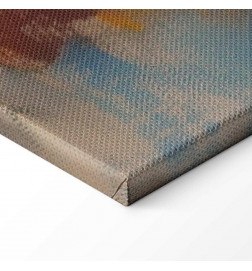 Leinwandbild - Flowery bench - impressionist painting full of flowers