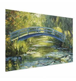 Plakatas - Impressionist bridge - painting of a bridge against a picturesque background