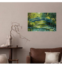 Plakāts - Impressionist bridge - painting of a bridge against a picturesque background