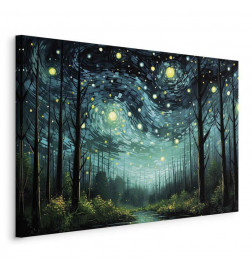 Canvas Print - Starry night - a contemporary version of Van Goghs night sky