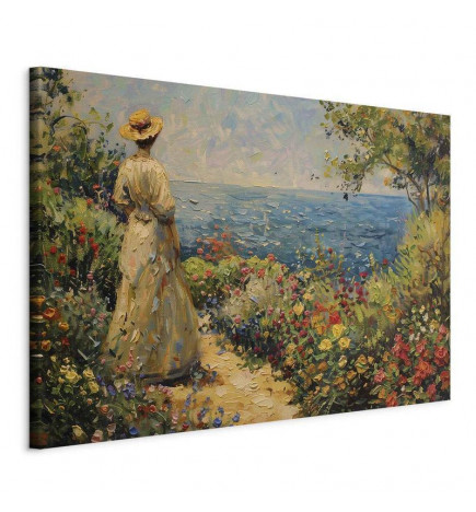 Tableau XXL - Nostalgic impression - a pensive woman contemplating