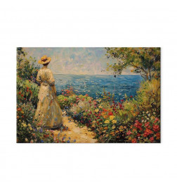 XXL paveikslas - Nostalgic impression - a pensive woman contemplating