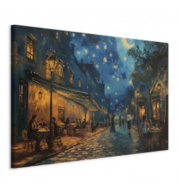 Tablou XXL - Paris street - painting inspired by the style of Vincent van Gogh