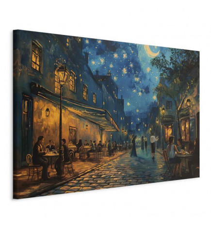 Tablou XXL - Paris street - painting inspired by the style of Vincent van Gogh