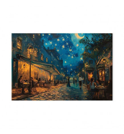 Tablou XXL - Paris street - painting inspired by the style of Vincent van Gogh