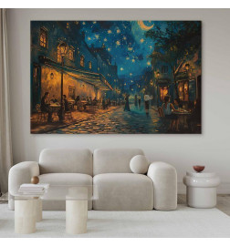 Wandbild XXL - Paris street - painting inspired by the style of Vincent van Gogh