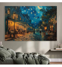 XXL-pilt - Paris street - painting inspired by the style of Vincent van Gogh