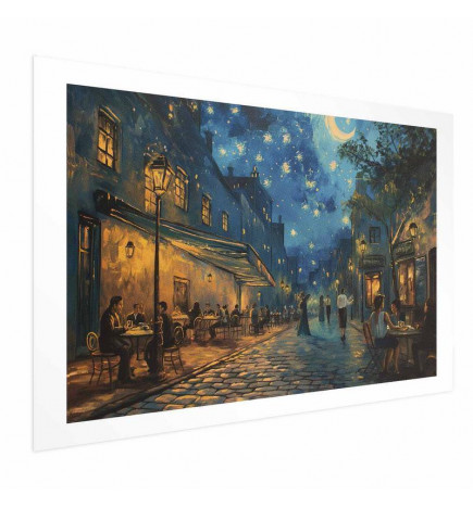 Poster - Paris street – a painting inspired by Vincent van Goghs style