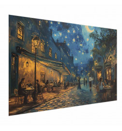 Plakat - Paris street – a painting inspired by Vincent van Goghs style