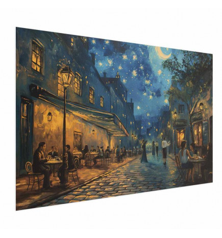 Plakāts - Paris street – a painting inspired by Vincent van Goghs style