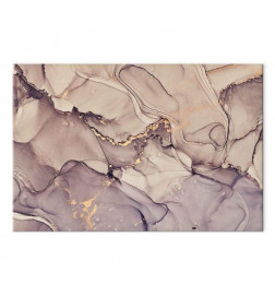 Tableau - Watercolour abstraction - powder pink marble with gold accents
