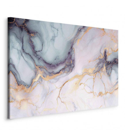 Quadro - Pastel stones - pink and blue structures on a marble base