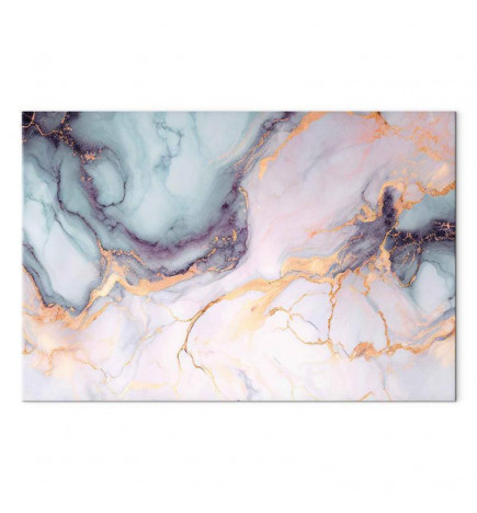 Glezna - Pastel stones - pink and blue structures on a marble base
