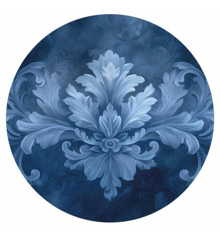 Fototapet rotund - Blue ornament in cool shades