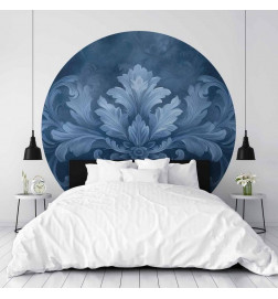Carta da parati rotondi - Blue ornament in cool shades