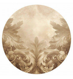 Apvalus fototapetas - Carved ornaments in shades of sepia
