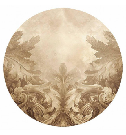 Runde Fototapete - Carved ornaments in shades of sepia