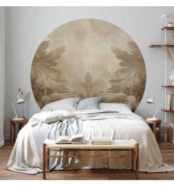 Carta da parati rotondi - Carved ornaments in shades of sepia