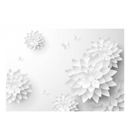 Fotomurale con i fiori bianchi - arredalacasa