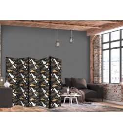 Španska stena - Oriental impressions - decorative pattern with a motif of flying cranes on a dark background