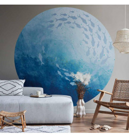 Mural de parede redondo - Sea depths