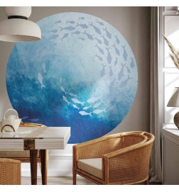 Ronde fotobehang - Sea depths