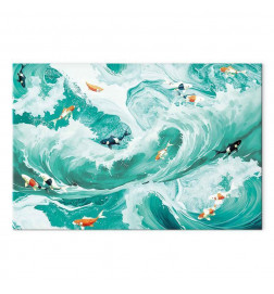 Canvas Print - Fish and waves