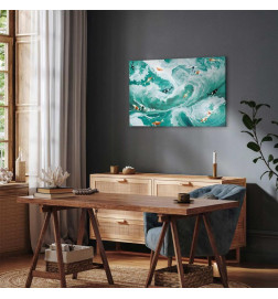 Leinwandbild - Fish and waves