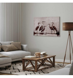 Glezna - Herons painted with ink