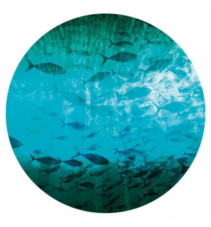 Carta da parati rotondi - A shoal of dark fish