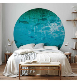 Papier Peint rond - A shoal of dark fish