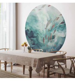 Ronde fotobehang - Fish in the ocean
