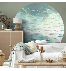 Fototapet rotund - School of small fish