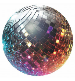 Okrogla fototapeta - Silver disco ball