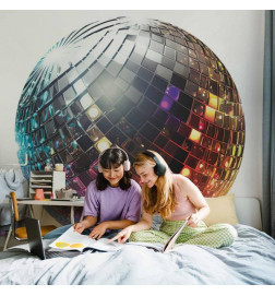 Apvalus fototapetas - Silver disco ball