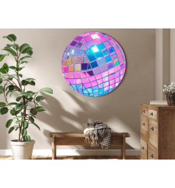 Tablou rotund - Pink disco ball