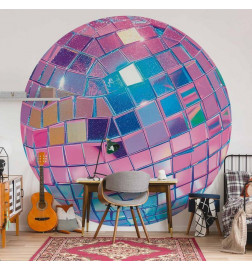 Carta da parati rotondi - Pink disco ball