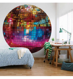 Runde Fototapete - Gold disco ball