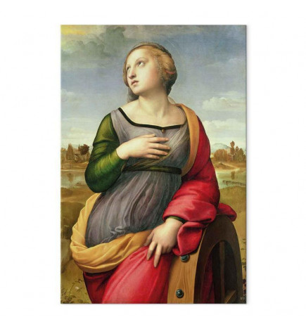 Groot XXL schilderij - Raphael – Saint Catherine of Alexandria