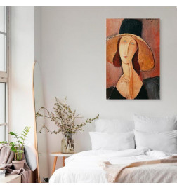 Paveikslas - Amedeo Modigliani – Portrait of Jeanne Hebuterne in a Large Hat