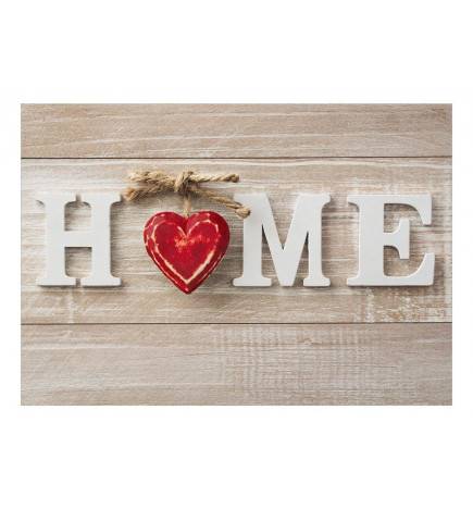 Self-adhesive Wallpaper - Home Heart (Red)