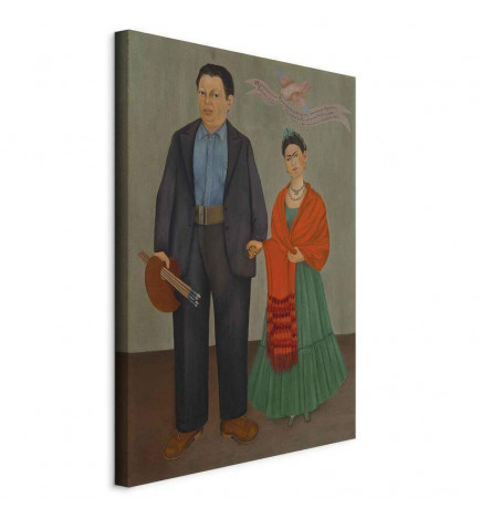Schilderij - Frida Kahlo – Frida and Diego Rivera