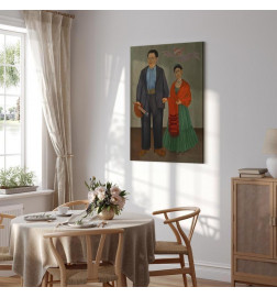 Schilderij - Frida Kahlo – Frida and Diego Rivera