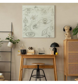 Canvas Print - Frida Kahlo – Drawing of Eyes