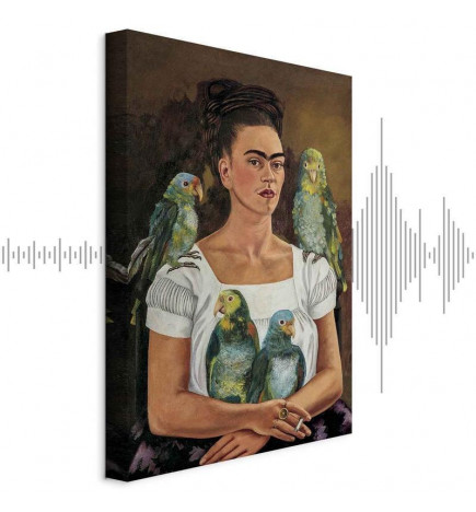 Canvas Print - Frida Kahlo – Me and My Parrots