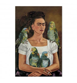 Leinwandbild - Frida Kahlo – Me and My Parrots