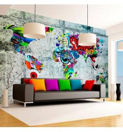 40,00 € Self-adhesive Wallpaper - Map - Graffiti
