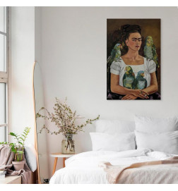 Schilderij - Frida Kahlo – Me and My Parrots