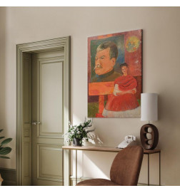 Leinwandbild - Frida Kahlo – Self-Portrait with Stalin